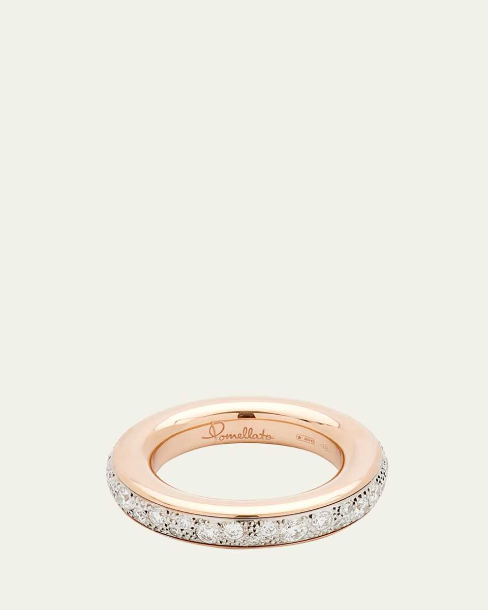 Iconica 18K Rose and White Gold Ring with Diamonds